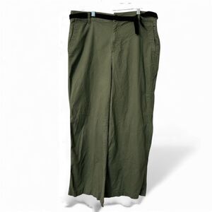 GAP Factory Women’s Wide-Leg Girlfriend Khaki Pants Olive Green Size 14